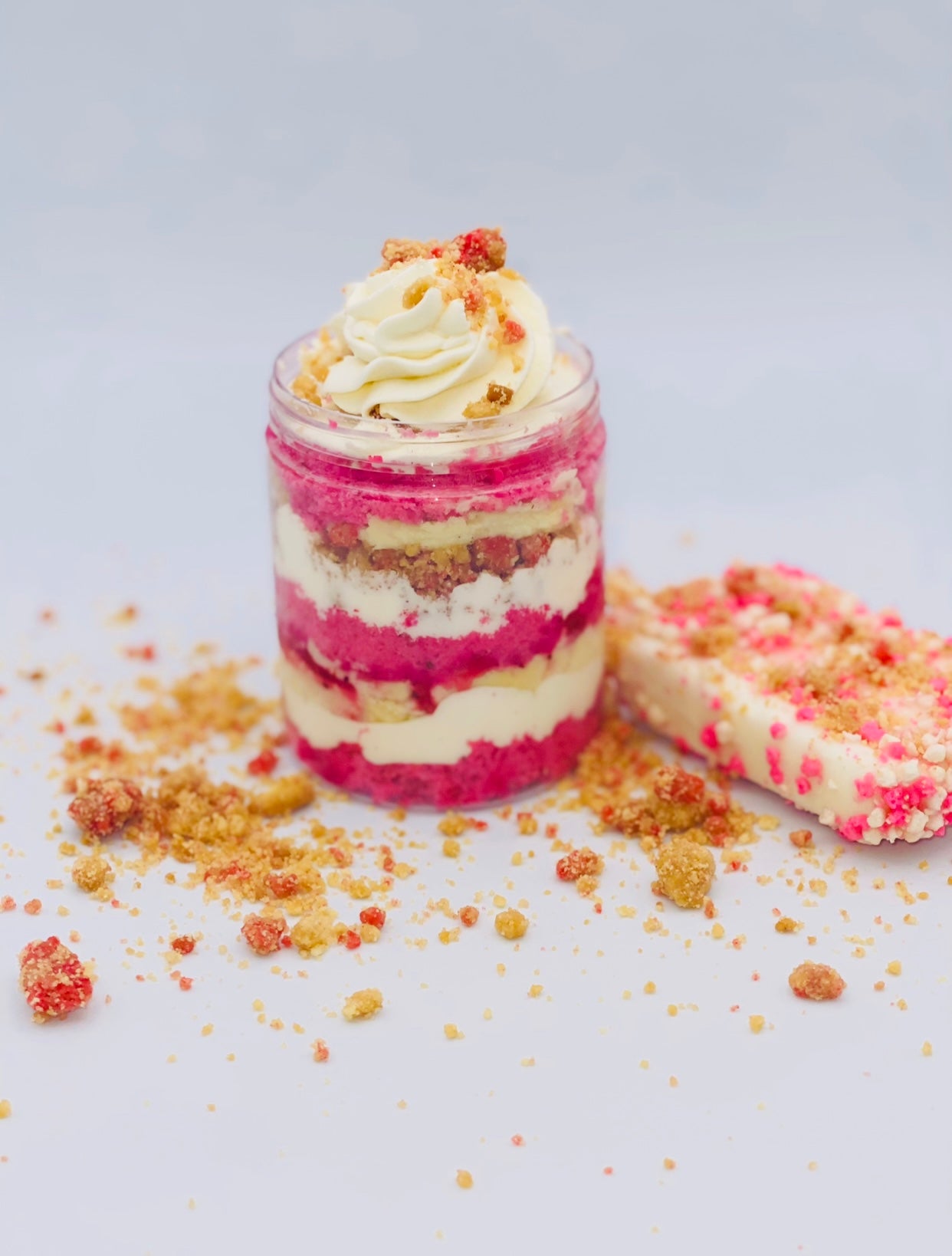 Strawberry Crunch Cake Jar